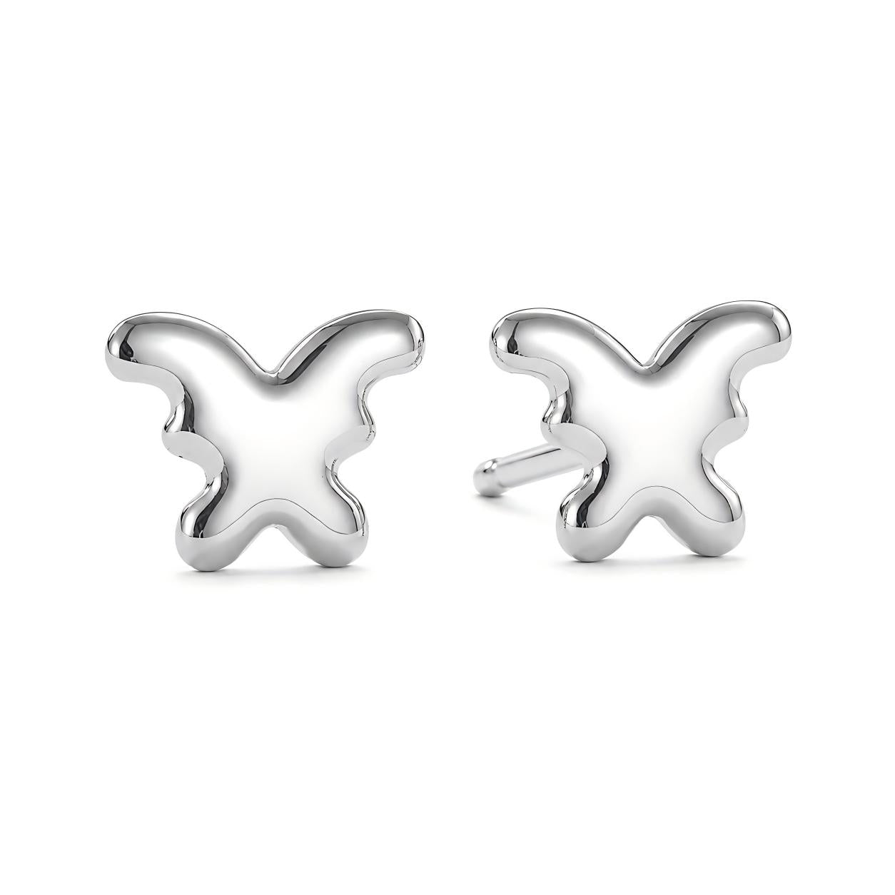 Butterfly F136 Titanium Stud Earrings