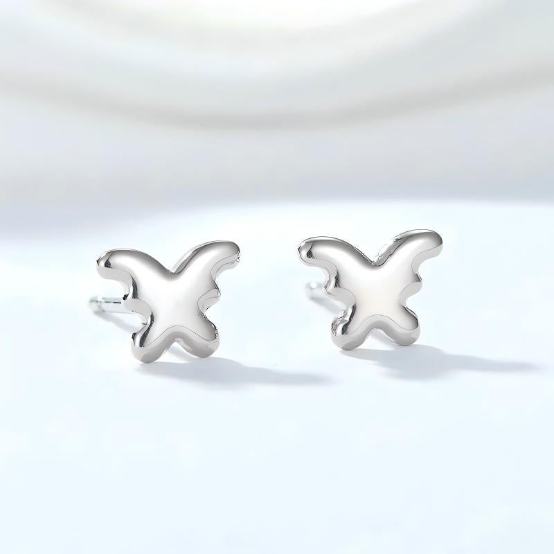 Butterfly F136 Titanium Stud Earrings