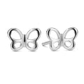 Hollow Butterfly F136 Titanium Stud Earrings
