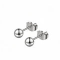 Minimal Silver F136 Titanium Ball Stud Earrings