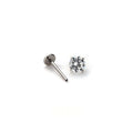Single Shiny F136 Titanium CZ Flat Back Stud
