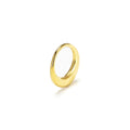 Single Crescent 18K Gold PVD F136 Titanium Clicker Hoop Earrings