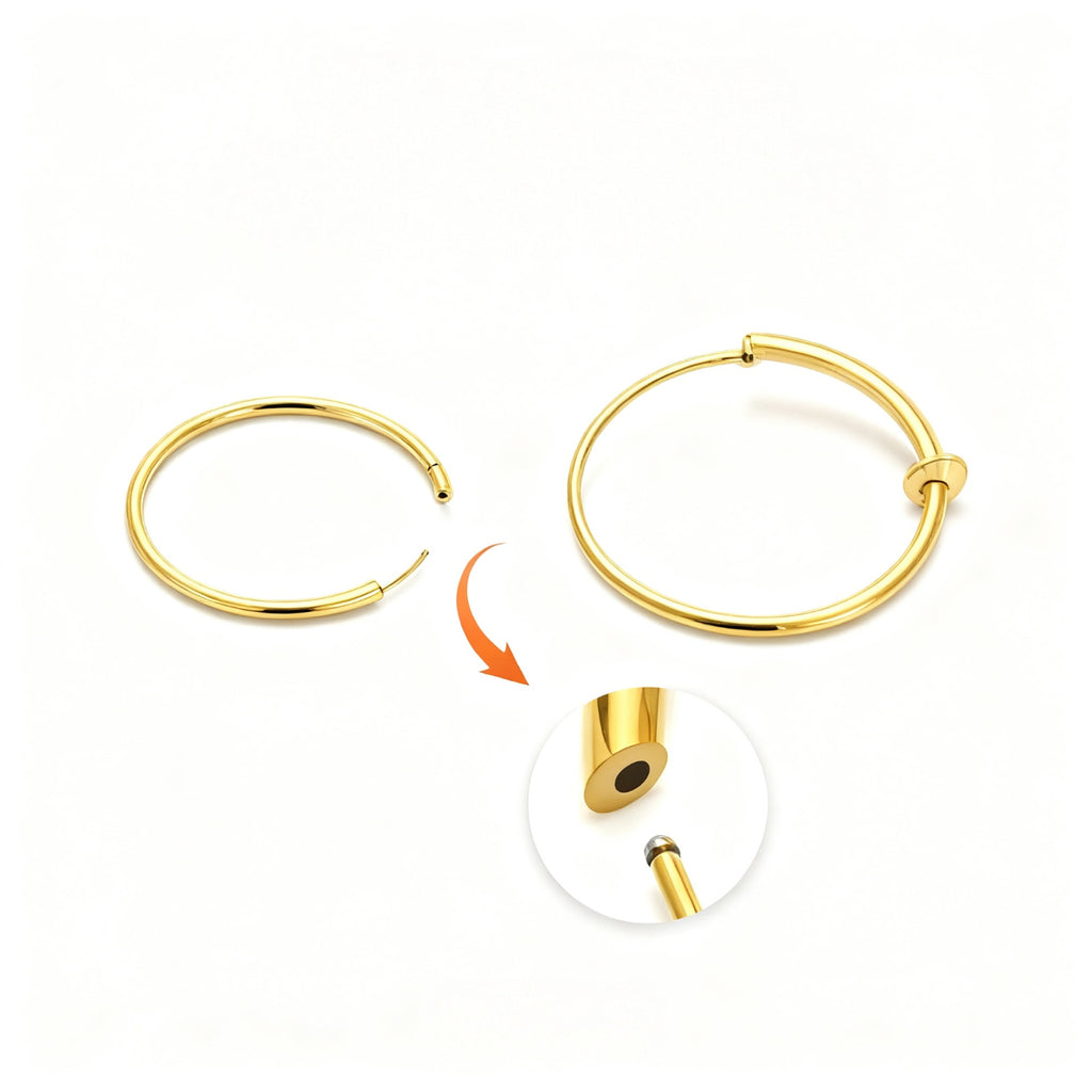 Single Large F136 Titanium Hoop Earring