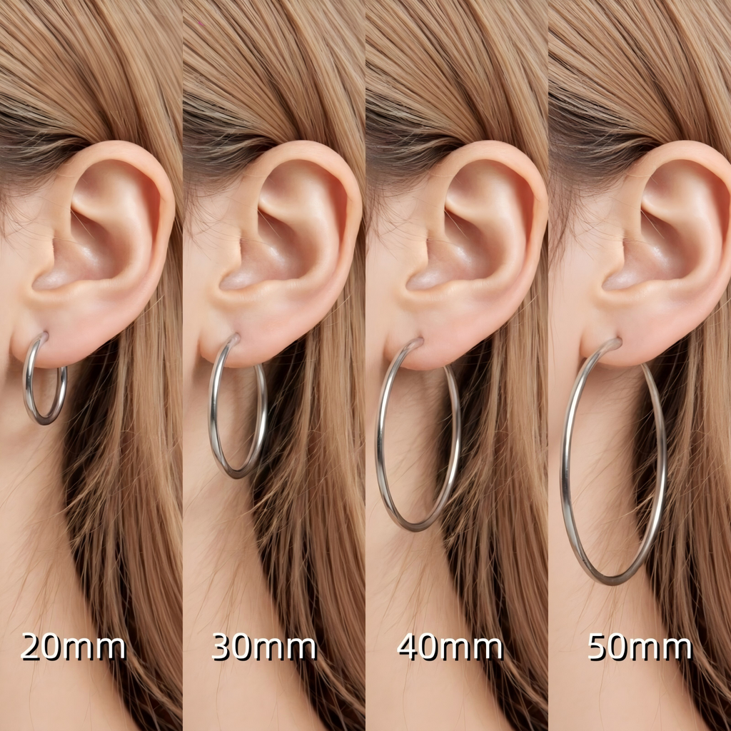 Single Large F136 Titanium Hoop Earring