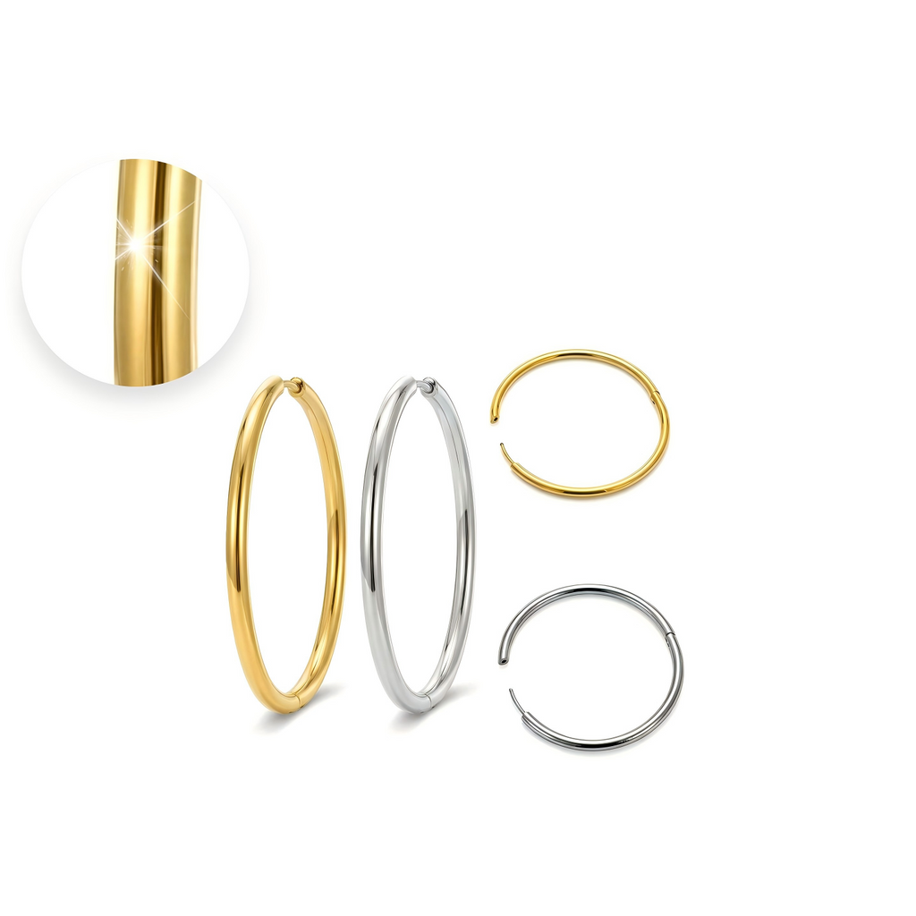 Single Large F136 Titanium Hoop Earring