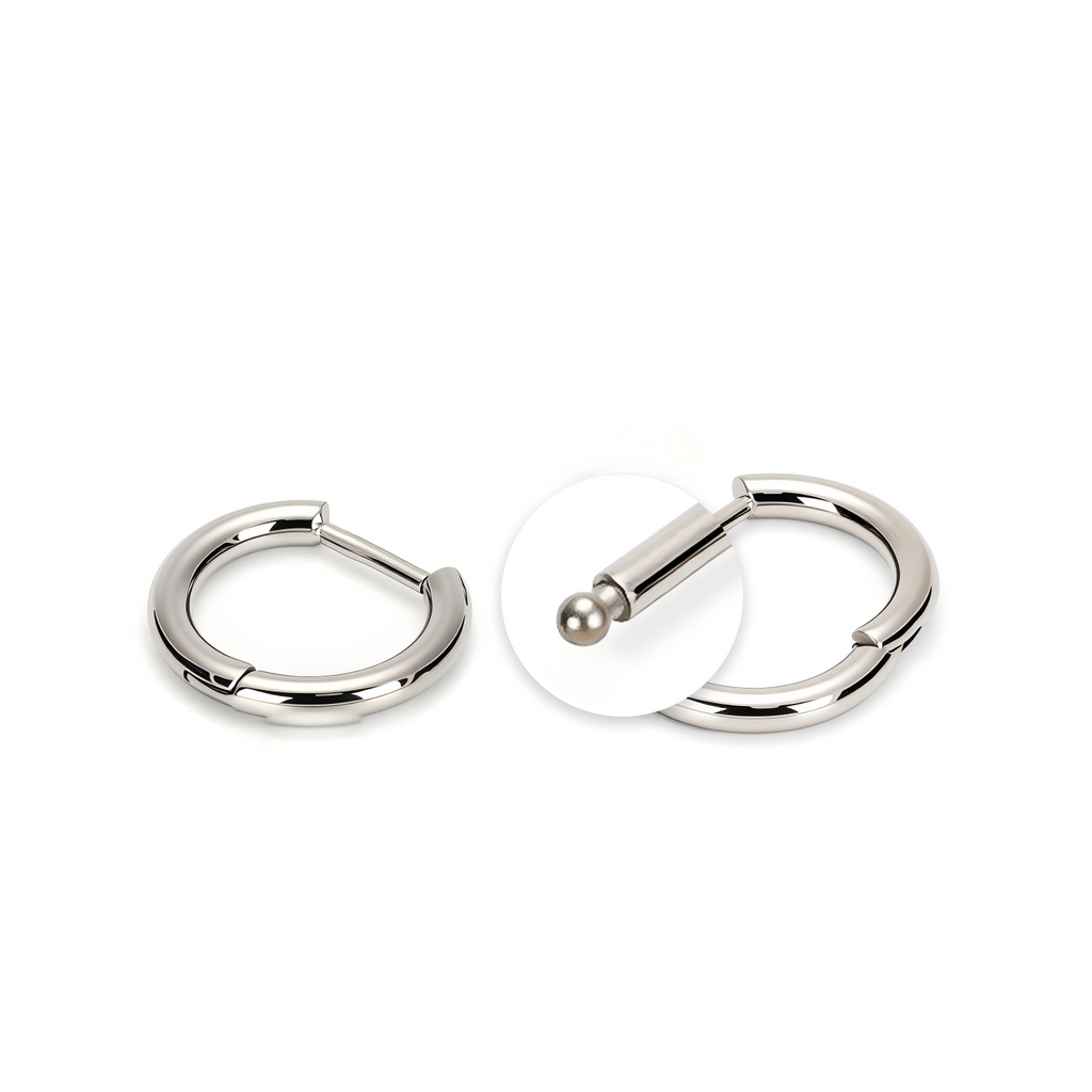 Single Minimal F136 Titanium Hoop Earring