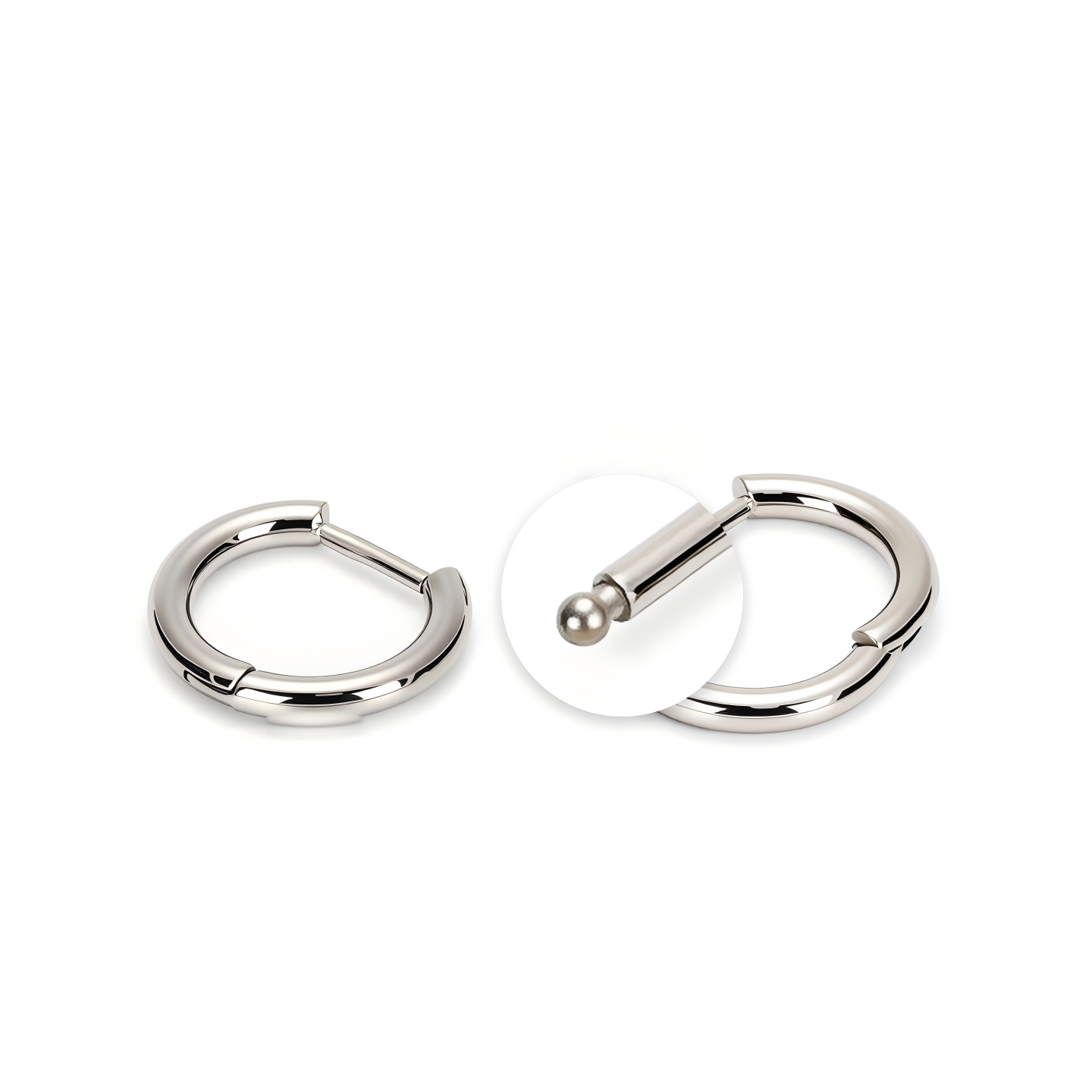 Single Minimal F136 Titanium Hoop Earring