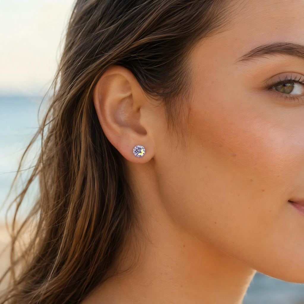 Single Pavé CZ Ball F136 Titanium Flat Back Stud