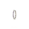 Single Pavé CZ F136 Titanium Hoop Earring