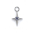 Single Star CZ F136 Titanium Clicker Hoop Earring