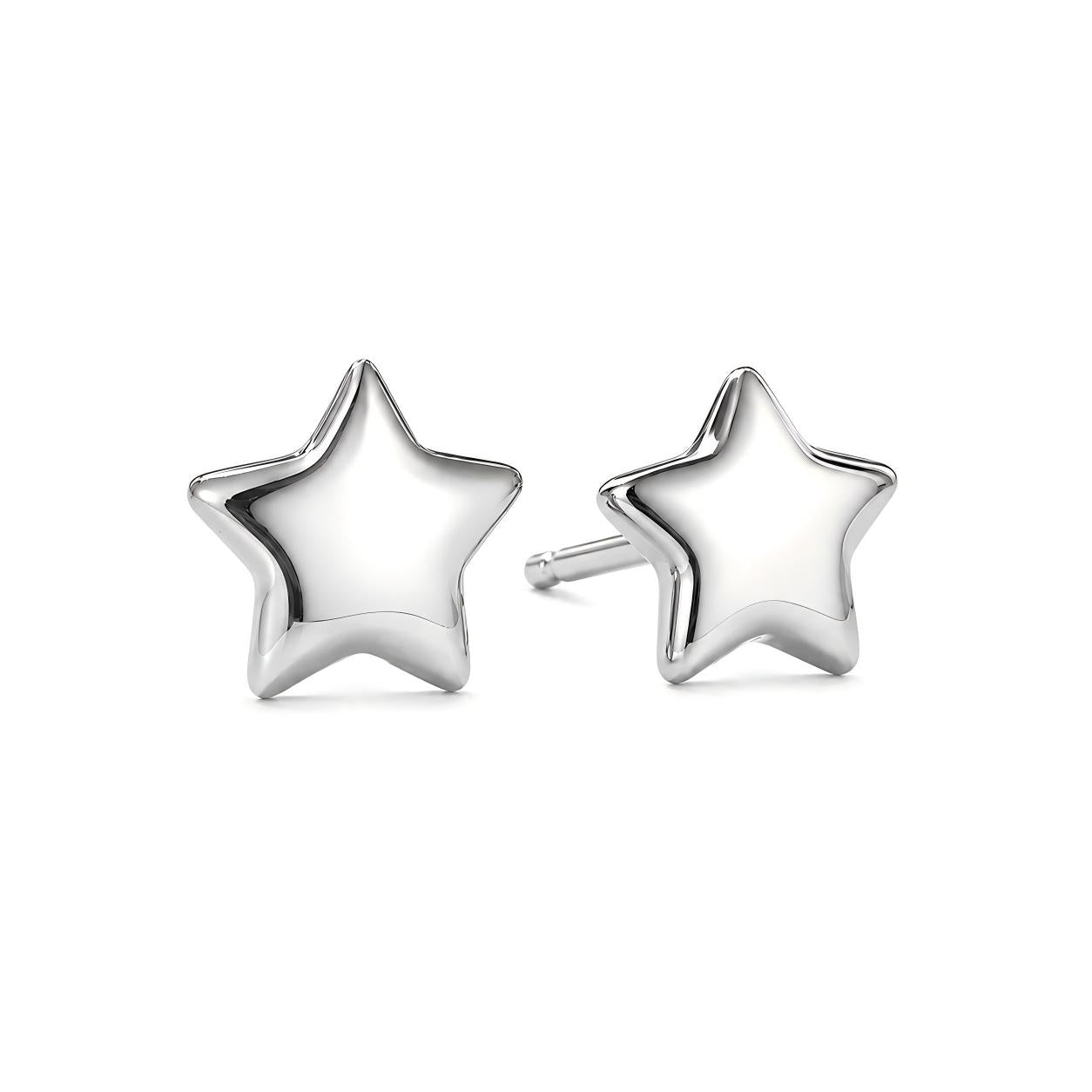 Star F136 Titanium Stud Earrings