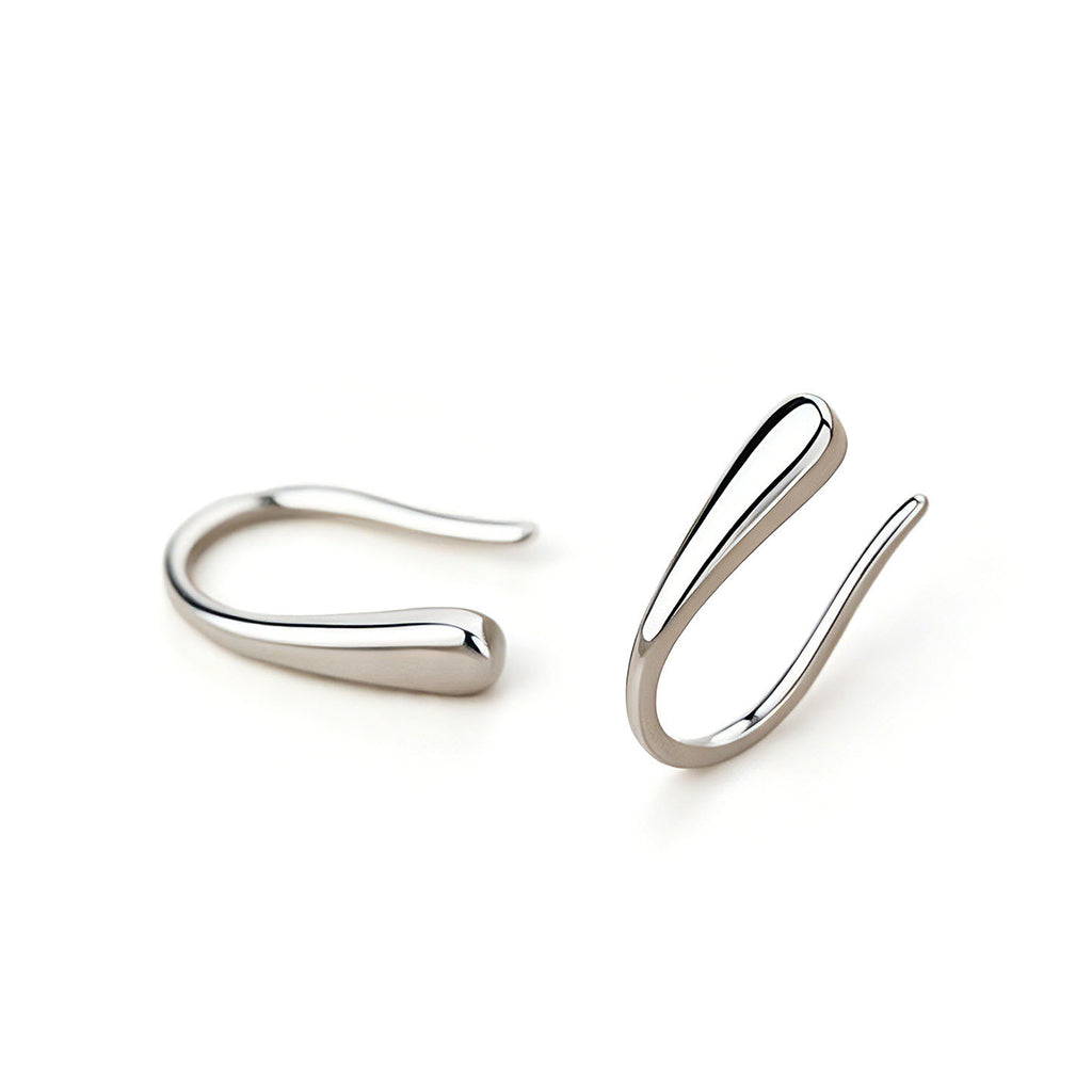 U-Shaped Teardrop F136 Titanium Hoop Earrings
