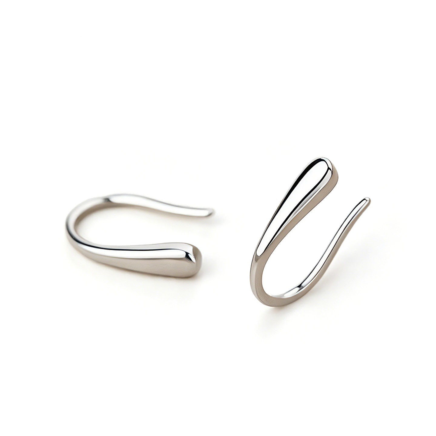 U-Shaped Teardrop F136 Titanium Hoop Earrings