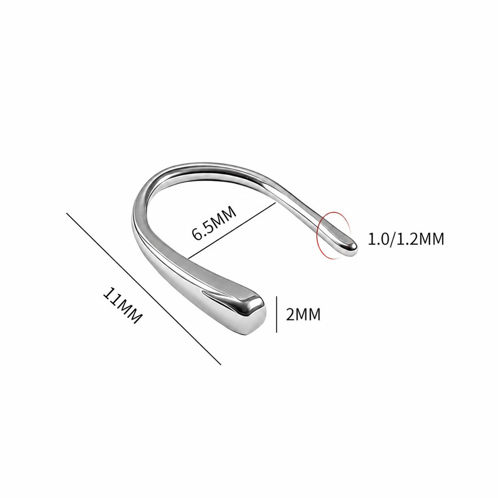 U-Shaped Teardrop F136 Titanium Hoop Earrings