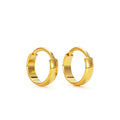 Wide 18K Gold PVD F136 Titanium Huggie Hoop Earrings